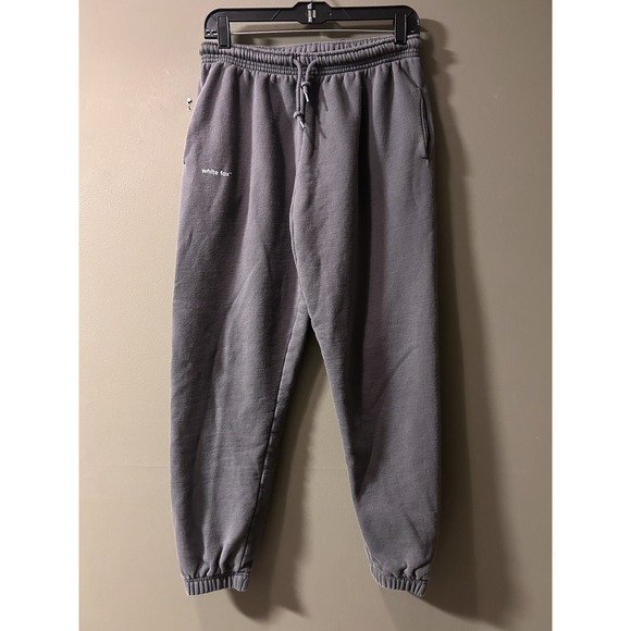 White Fox Boutique Pants - White Fox Los Angeles Jogger Sweatpants Women Med Gray Drawstring Pockets